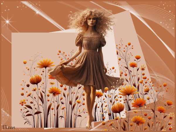 femme au milei des fleurs